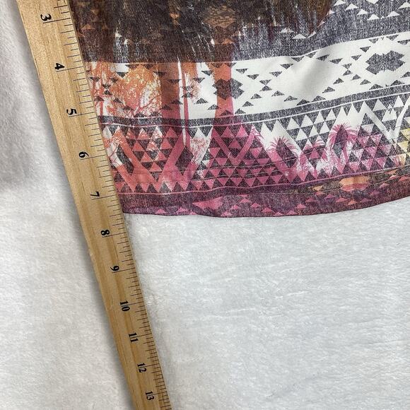 Micros Mens L White Gray Aztec Geometric Palms Swim Trunks Board Surf Shorts - Picture 10 of 11